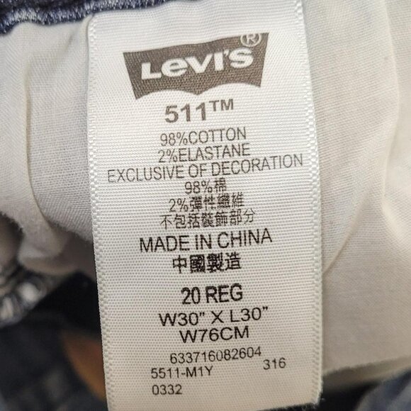 Levi’s 511 Slim Blue Denim Jeans | Women’s Size 20 | Classic Slim Fit - Picture 3 of 6